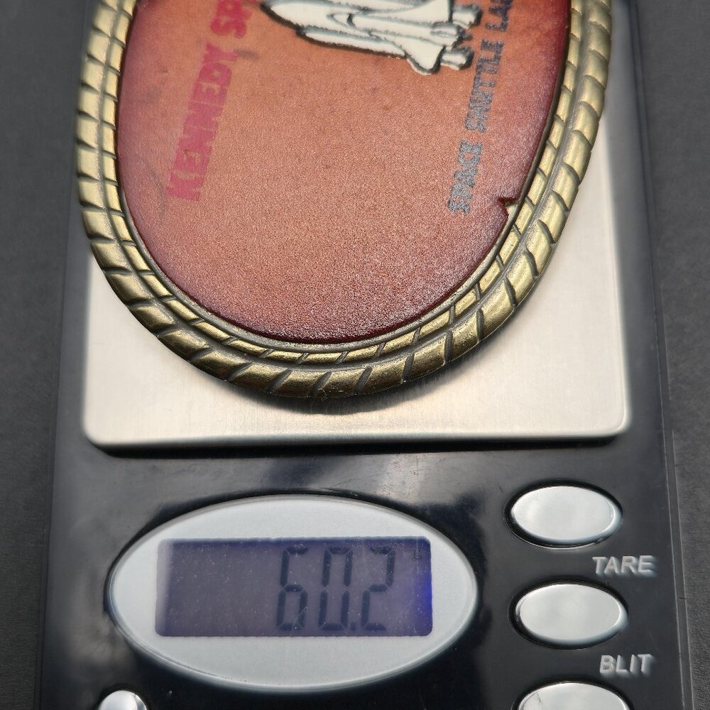Leather Face Kennedy Space Center Vintage Belt Buckle B889 - Picture 6 of 6